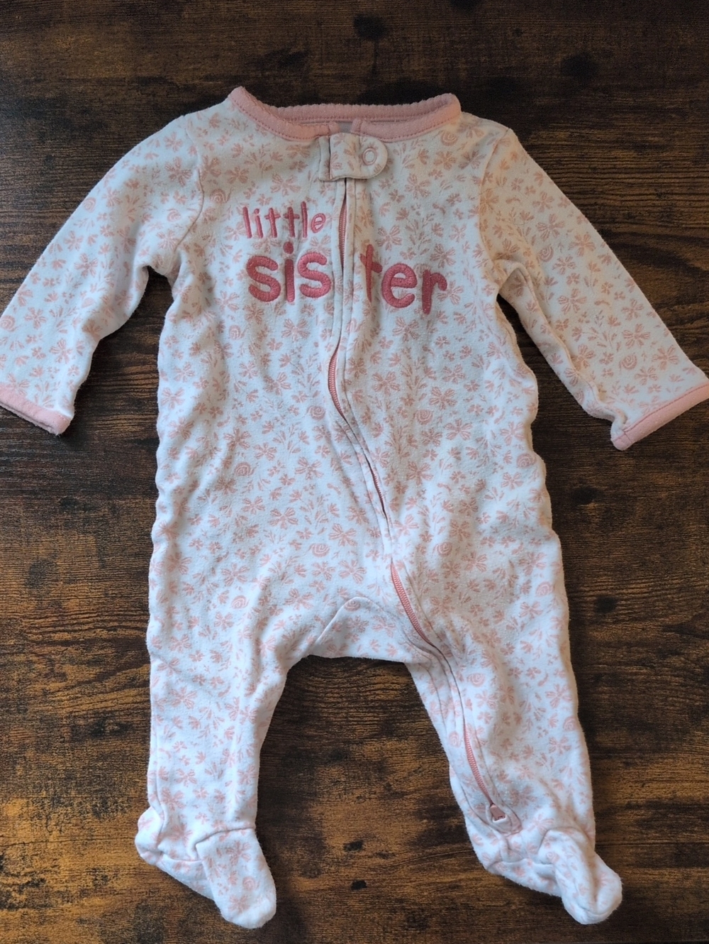 5/$25 Child Of Mine Floral Footie Bodysuit 3-6M